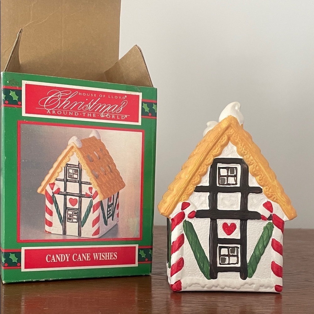 Christmas Candy Cane Wishes Holiday Decoration new in box 1992